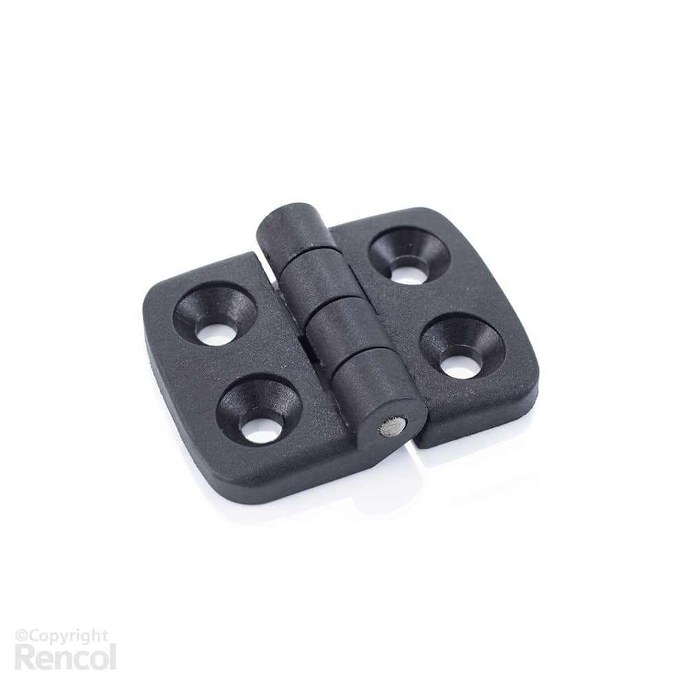 Plastic hinge for 20mm aluminium extrusions